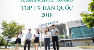 danh sách trường top, trường ưu tiên du học hàn quốc